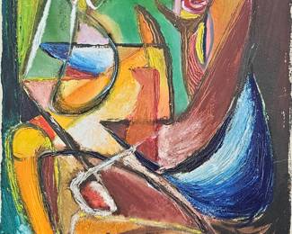 Jerry Opper oil on paper.