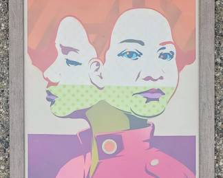 Pop art pencil signed serigraph.