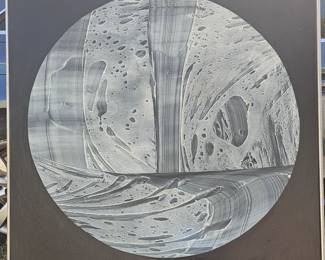 Michael Dvortcsak 50 x 50 oil and mixed media on masonite.