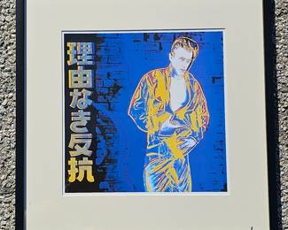 Group of Andy Warhol James Dean prints.