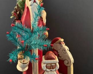 13 WoodenSantaTrio
