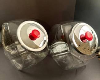 15 VintagePairDrugStoreCandyJarsPristine