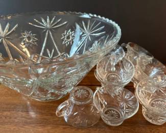 30 VintageAnchorHockingPunchBowl12Cups