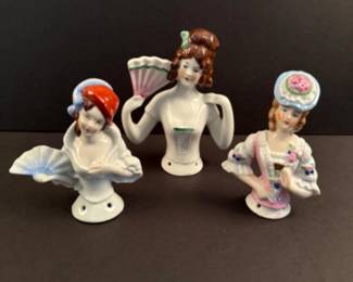 39 AntiqueGermanHalfDollsPorcelainPinCushion