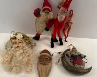 83 VintageModernSantaClausOrnaments