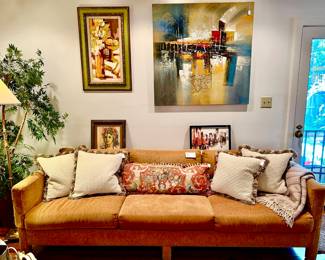 VINTAGE SOFAS WITH MCM ART.