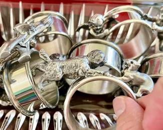 FUN FIGURAL NAPKIN RINGS, DIFFERENT ANIMALS.
