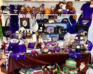 SO MUCH TCU! NICER MARDI GRAS BEADS!