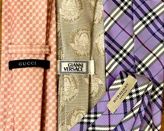 OVER 125 TIES. INCLUDING GUCCI, GIANNI VERSACE, BURBERRY TIES!