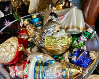 MERCURY GLASS ORNAMENTS.