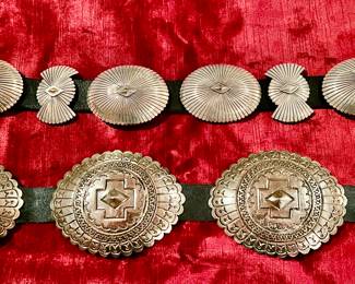 Begay sterling Indian concho belt