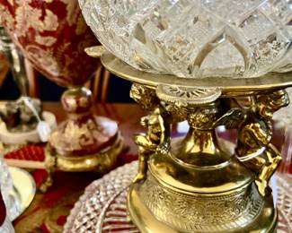 LOVE THE DETAILS. BRASS CHERUBS.