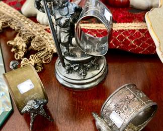 VICTORIAN FIGURAL NAPKIN RINGS.
