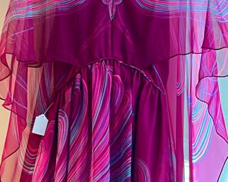 VICTOR COSTA VINTAGE BUTTERFLY DRESS.