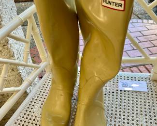 WE'VE GOT TWO PAIR OF HUNTER RAIN BOOTS.