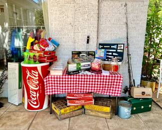 VINTAGE COKE BOTTLE HOLDERS, OUTDOOR GRILLING.