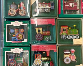 Hallmark tin locomotives