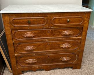 Marble-top chest of drawers