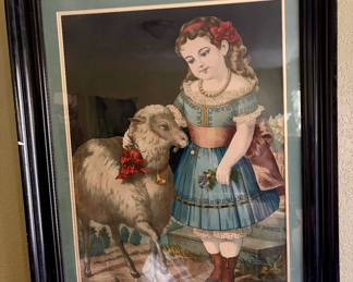 Antique little bo peep print