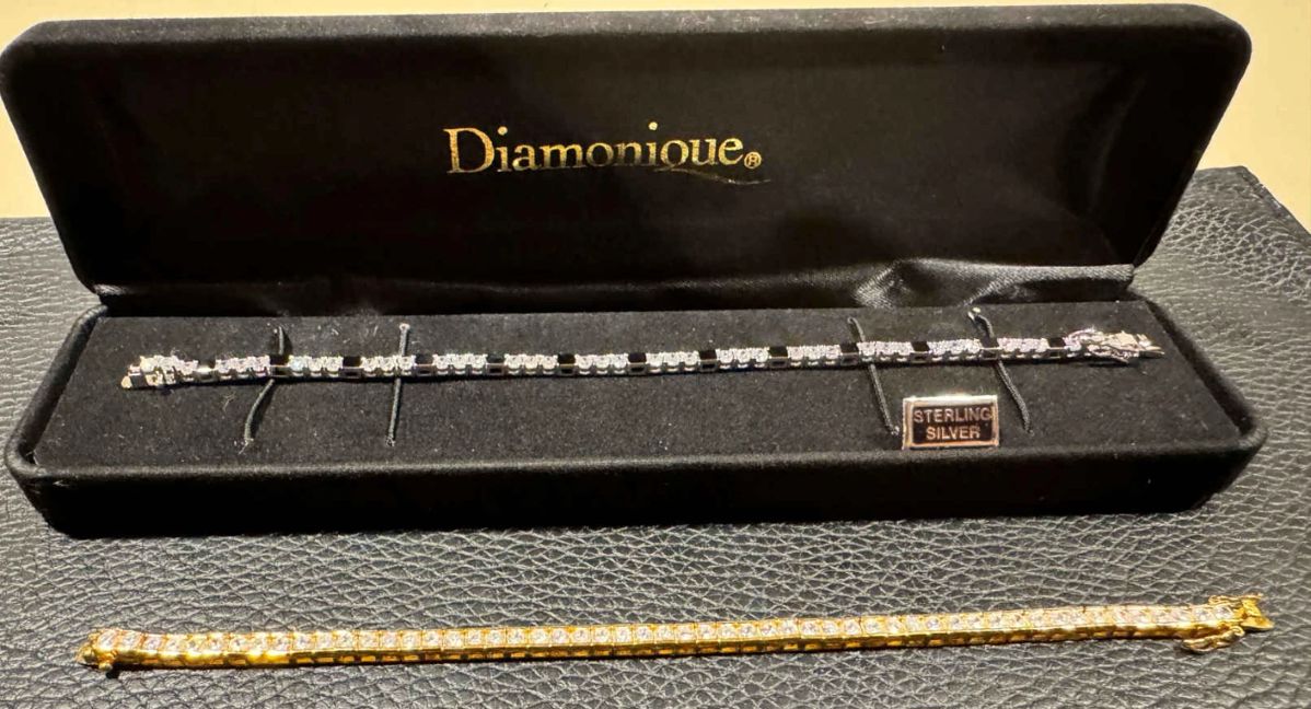 Two Bracelets - 1 Sterling Silver, 1 CZ925