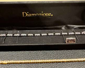 Two Bracelets - 1 Sterling Silver, 1 CZ925