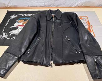 Harley Davidson Regular Medium Leather Riding Jacket