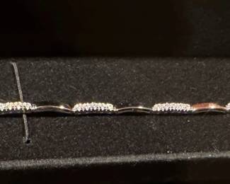 Two White Gold Bracelets 14KT