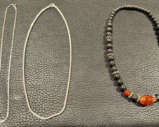 Womens necklaces  sterling silver, costume, rock