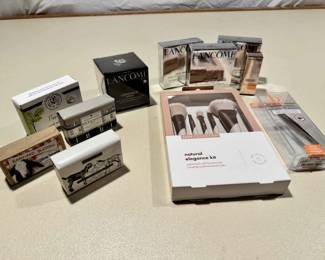 Lancme products, goat soap, Makeup Brushes, Tweezers