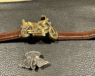 Mens Watch  50th Anniversary Sturgis Pin