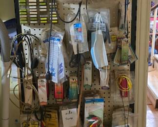 Zenith Sign Display Rack, Items separate - Small Fuses, Parts, Cords, Repair Radio TV