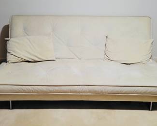 Ligne Roset Cream Velvet Sofa Bed , 
Mid Mod Style 