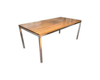Room and Board Modern Parsons Dining Table with Metal Base