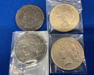 1881 O MORGAN, 1922,1926 PEACES