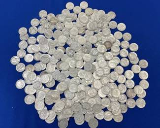 (300) SILVER MERCURY AND ROSEVELT DIMES