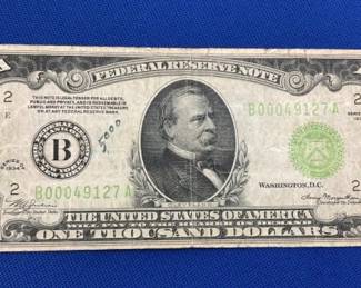 1934 $1000 BILL FEDERAL BANK OF NY