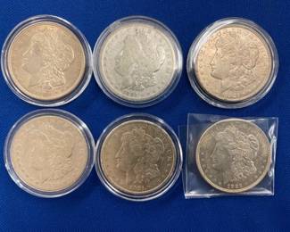 MORGAN SILVER DOLLARS 1921,1881 O,1883 S