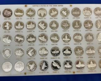 (50) 1 OZ SILVER STATE CAPITOL COINS SET