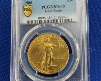 $50 PCGS MS68 1986 GOLD EAGLE