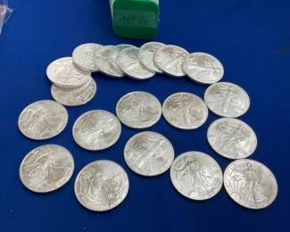 2003 UNC SILVER EAGLES (20)