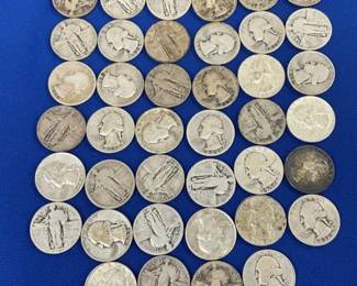 (40) SILVER QUARTERS 90%