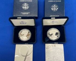 2007,2003 SILVER EAGLES