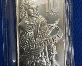 10 TROY OZ SILVER FREEDOM BAR