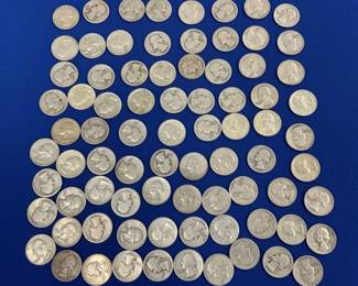 (80) SILVER WASHINGTON QUARTERS 90%