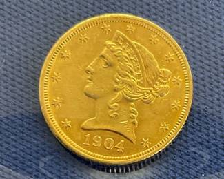 1904 $5 GOLD LIBERTY HEAD