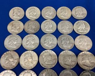 SILVER FRANKLIN HALVES