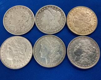 MORGAN SILVER DOLLARS 1879, 1921, 1889