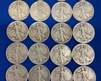 (20) 1940'S SILVER WALKING LIB. HALVES