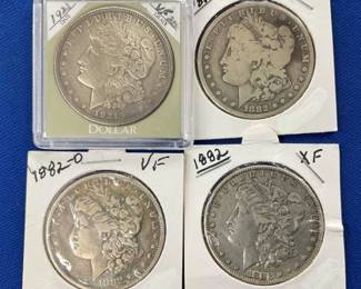 (4) MORGAN SILVER DOLLARS