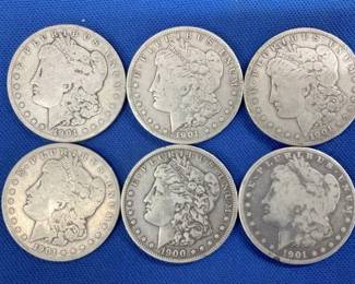 MORGANS 1901s,(4)1901o,1900